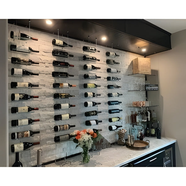 Blue Grouse 12 Bottles Float Cable Wine Racking Display Kit