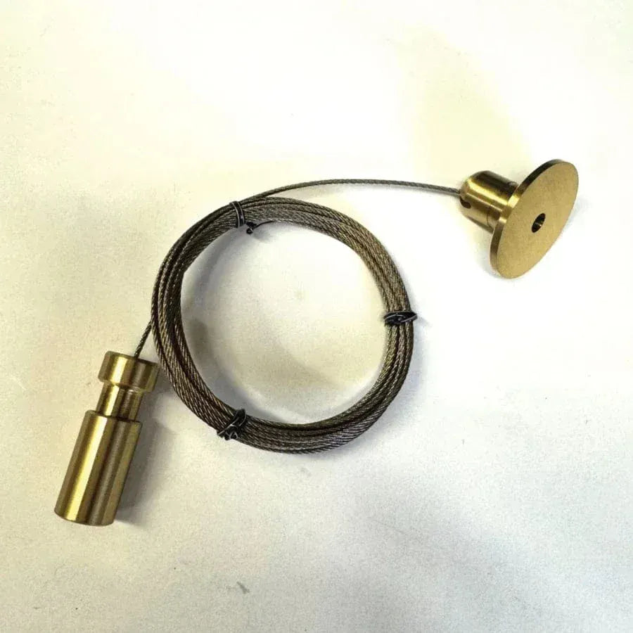 Blue Grouse 20-foot float cable with brass ceiling flange and brass tensioner
