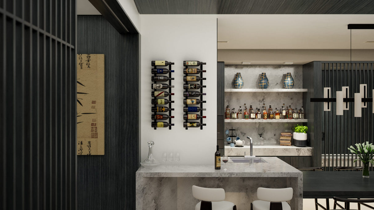 Ultra Wine Racks E-Series 1-4Ft Wall Rails Metal Wine Rack