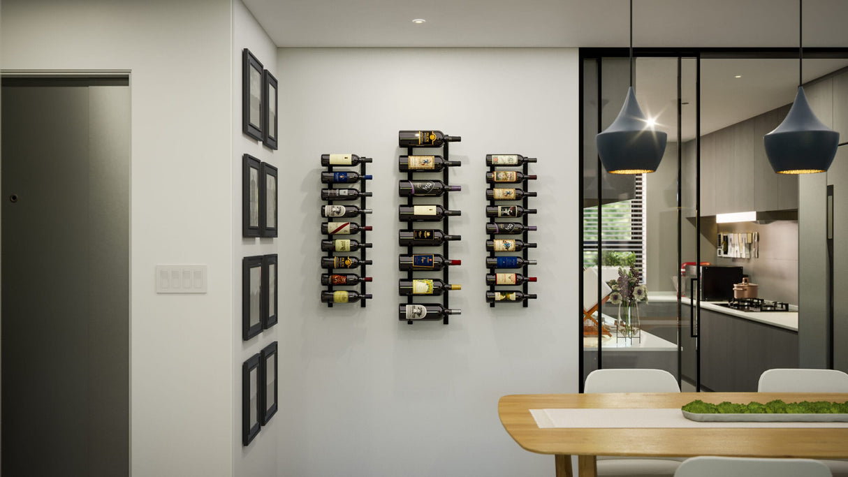 Ultra Wine Racks E-Series 1-4Ft Wall Rails Metal Wine Rack