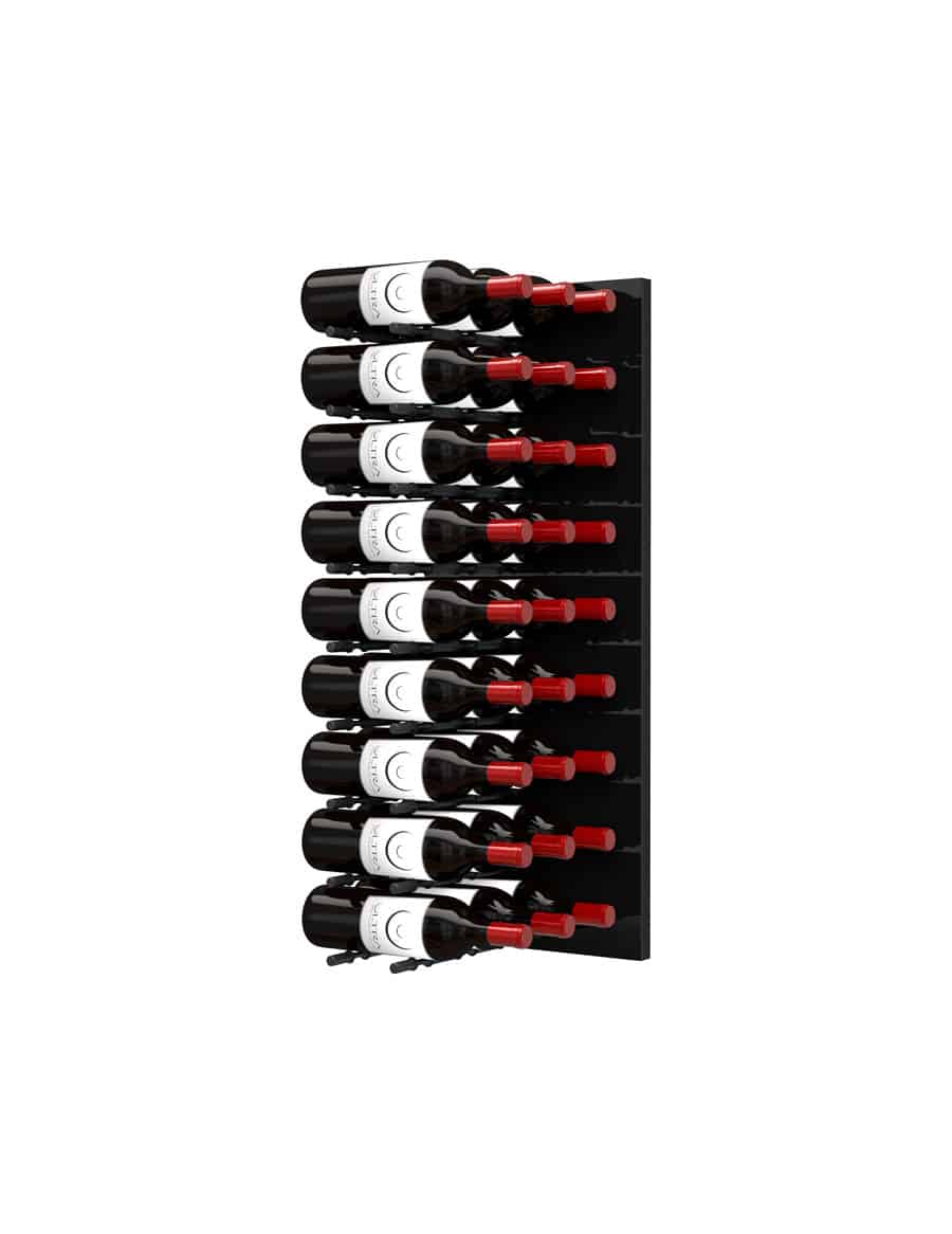 Ultra Wine Racks - Fusion HZ Label-Out Wine Wall Black Acrylic (3 Foot)