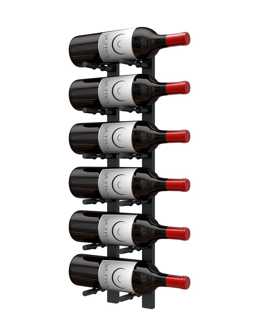 Ultra Wine Racks HZ Wall Rails - 2FT Metal Wine Racks (6 to 18 Bottles)