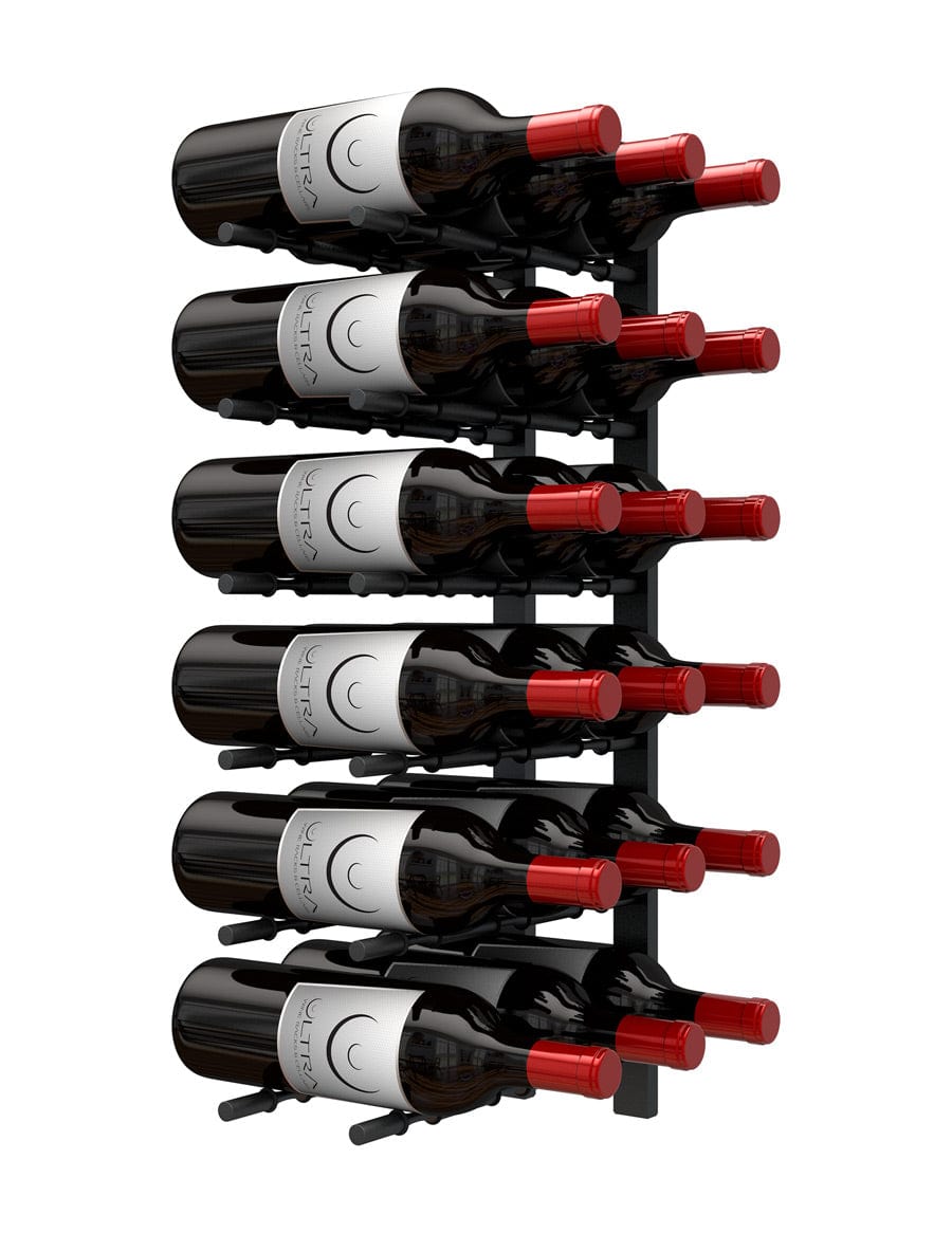 Ultra Wine Racks HZ Wall Rails - 2FT Metal Wine Racks (6 to 18 Bottles)