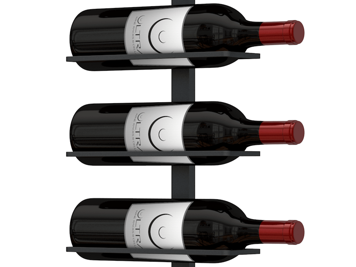 Ultra Wine Racks Max Reveal Label-Out Wall Rails Metal Wine Rack (1–4 ft)