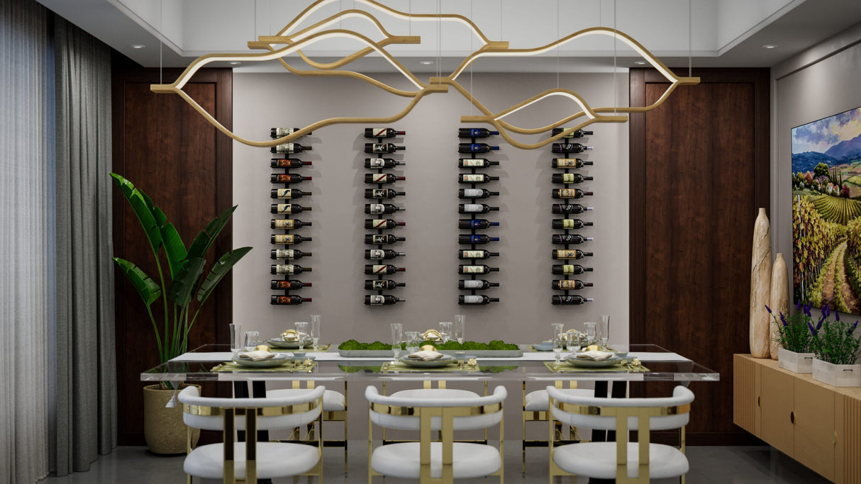 Ultra Wine Racks Max Reveal Label-Out Wall Rails Metal Wine Rack (1–4 ft)