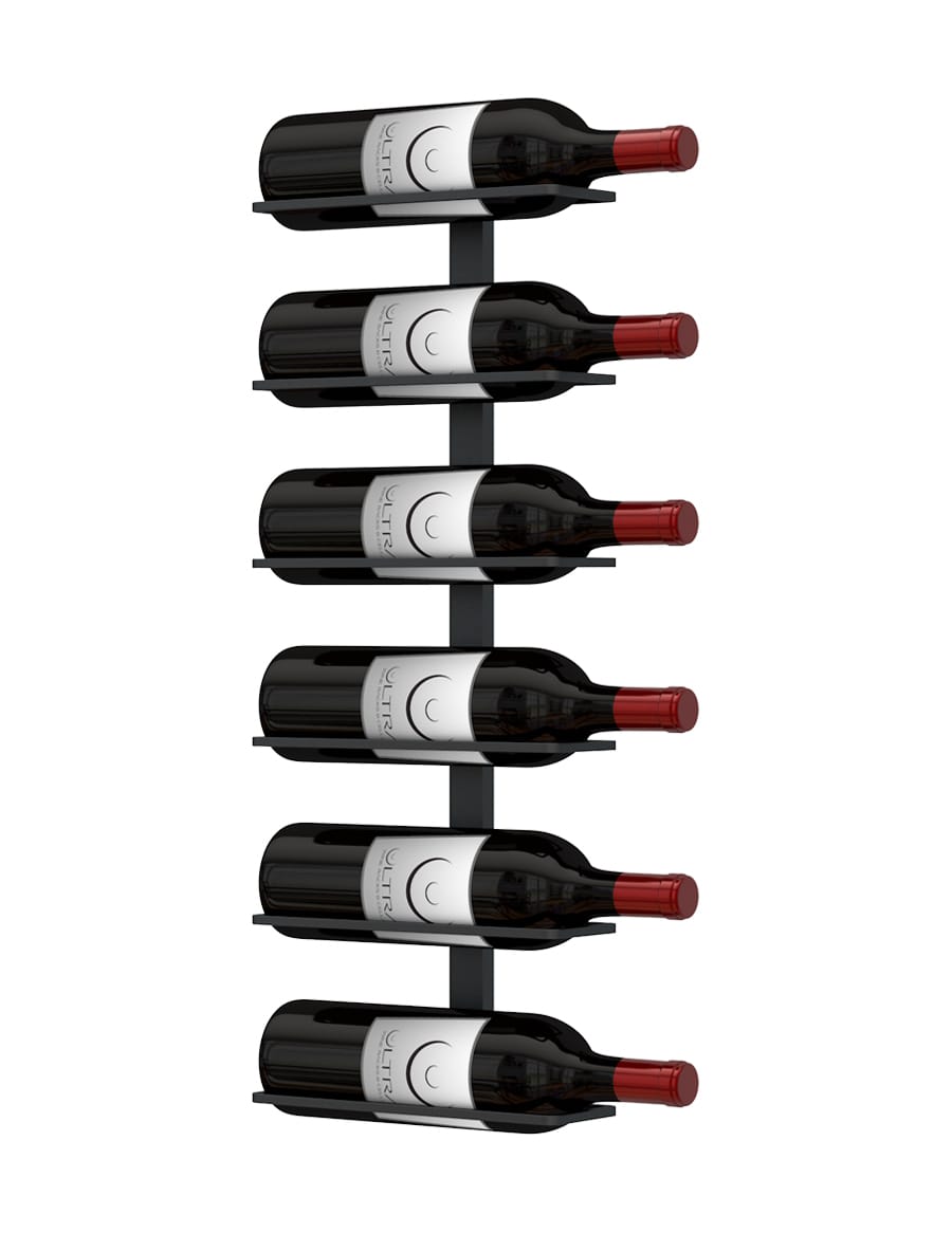 Ultra Wine Racks Max Reveal Label-Out Wall Rails Metal Wine Rack (1–4 ft)