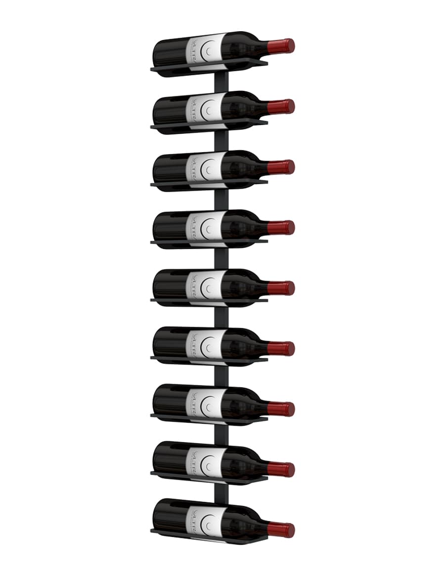 Ultra Wine Racks Max Reveal Label-Out Wall Rails Metal Wine Rack (1–4 ft)