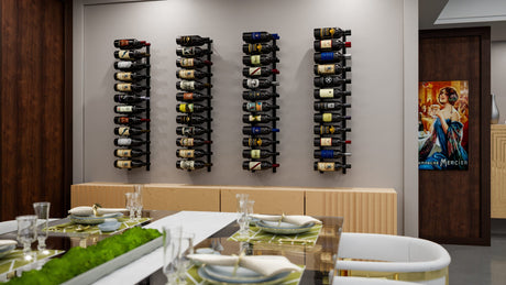 Ultra Wine Racks E-Series 1-4Ft Wall Rails Metal Wine Rack