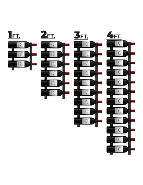 Ultra Wine Racks E-Series 1-4Ft Wall Rails Metal Wine Rack