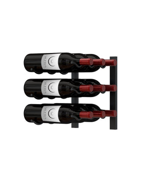 Ultra E-Series 1-foot wall rail holding bottles three deep