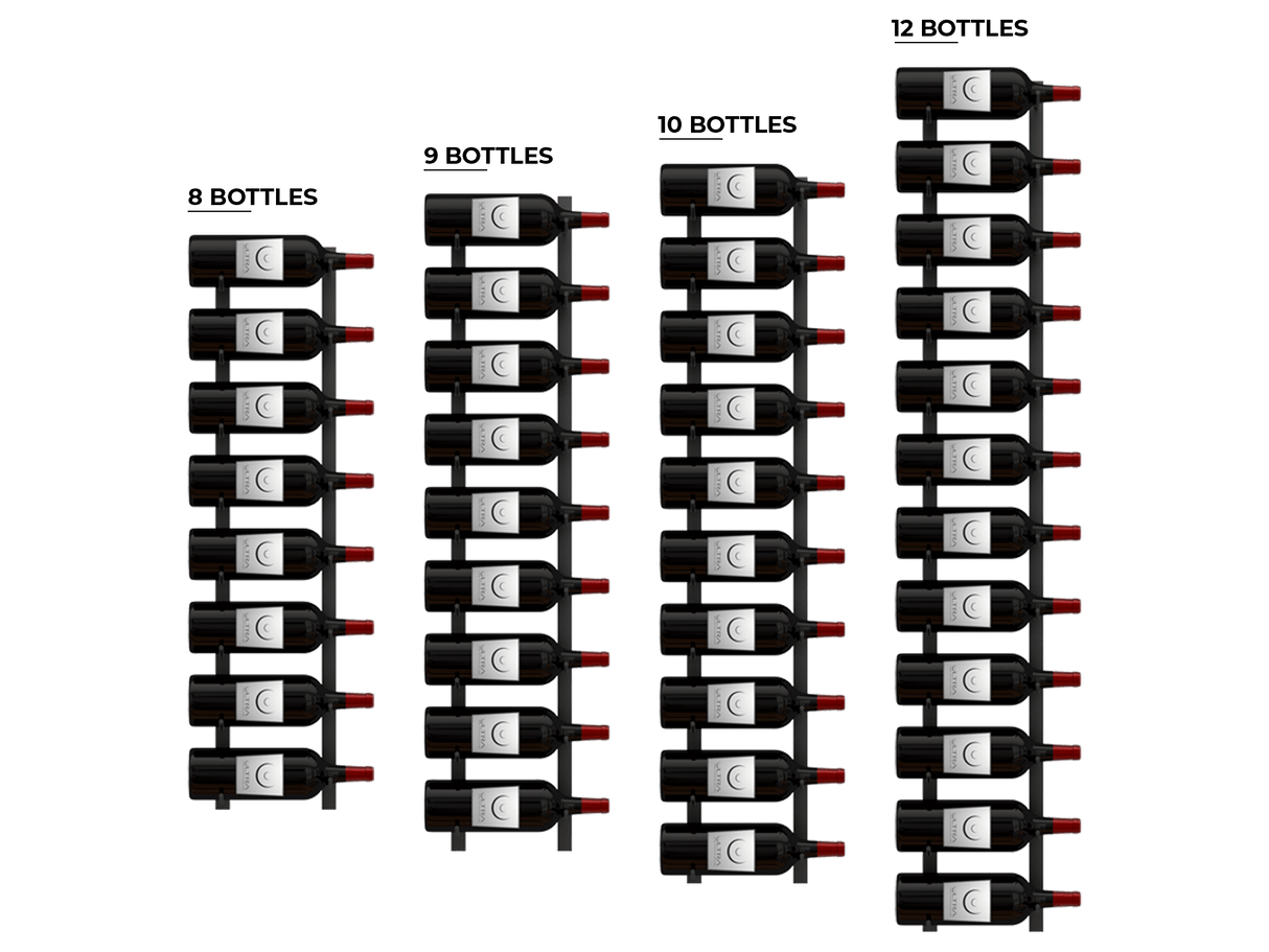 Ultra Wine Racks E-Series Magnum Wall Rails Metal Wine Rack