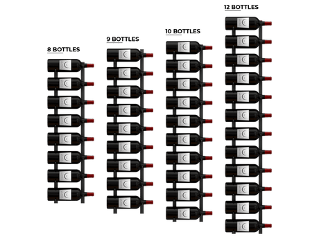 Ultra Wine Racks E-Series Magnum Wall Rails Metal Wine Rack