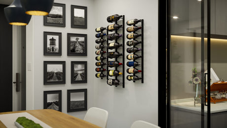 Ultra Wine Racks E-Series Magnum Wall Rails Metal Wine Rack