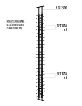 Ultra Wine Racks Floor-To-Ceiling Mounted Display - 2 Sided (42 Bottles)
