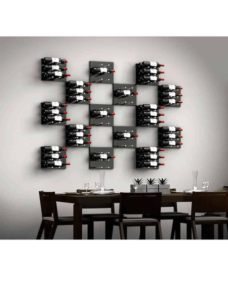 Ultra Wine Racks - Fusion Panels HZ Black (3 to 9 Bottles)
