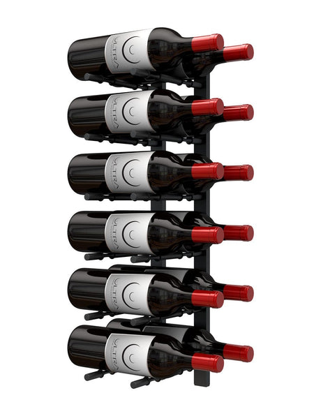 Ultra Wine Racks HZ Wall Rails - 2FT Metal Wine Racks (6 to 18 Bottles)