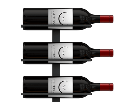 Ultra Wine Racks Max Reveal Label-Out Wall Rails Metal Wine Rack (1–4 ft)