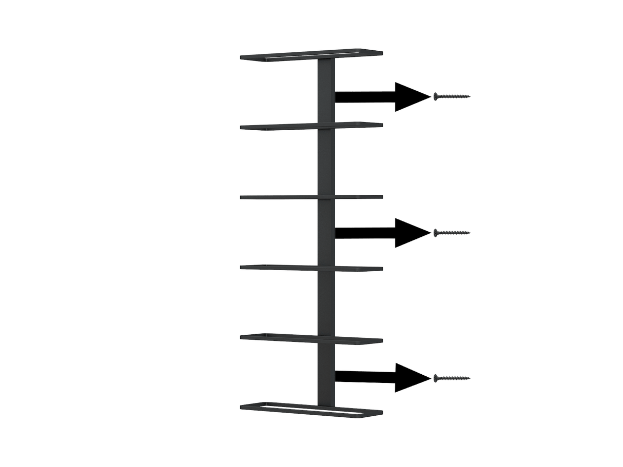 Ultra Wine Racks Max Reveal Label-Out Wall Rails Metal Wine Rack (1–4 ft)