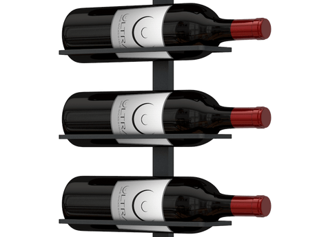 Ultra Wine Racks Max Reveal Label-Out Wall Rails Metal Wine Rack (1–4 ft)