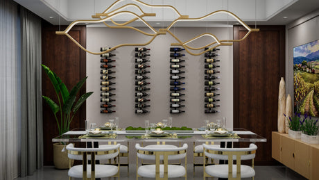 Ultra Wine Racks Max Reveal Label-Out Wall Rails Metal Wine Rack (1–4 ft)