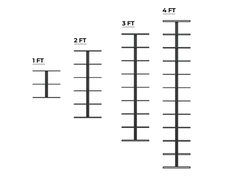 Ultra Wine Racks Max Reveal Label-Out Wall Rails Metal Wine Rack (1–4 ft)