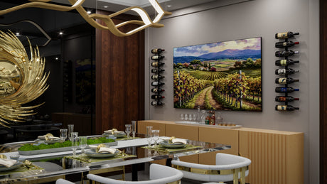 Ultra Wine Racks Max Reveal Label-Out Wall Rails Metal Wine Rack (1–4 ft)