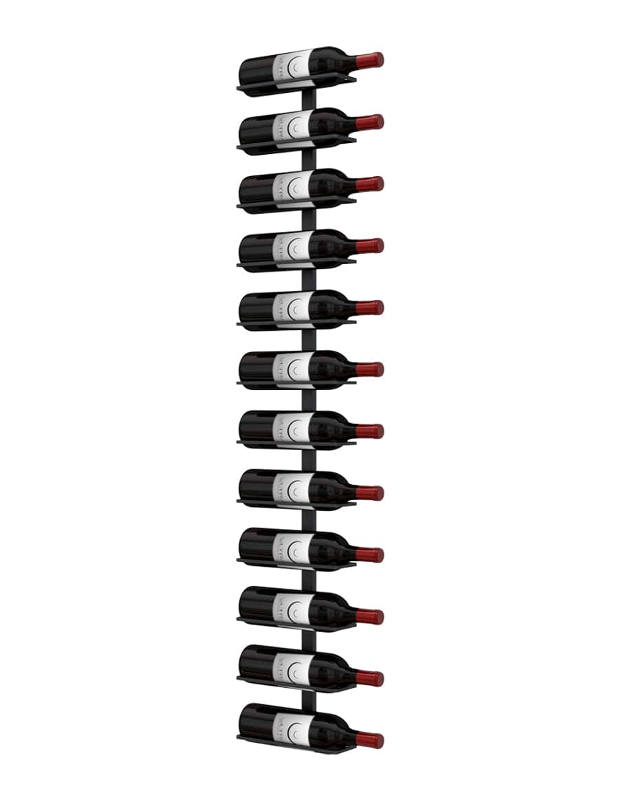 Ultra Wine Racks Max Reveal Label-Out Wall Rails Metal Wine Rack (1–4 ft)