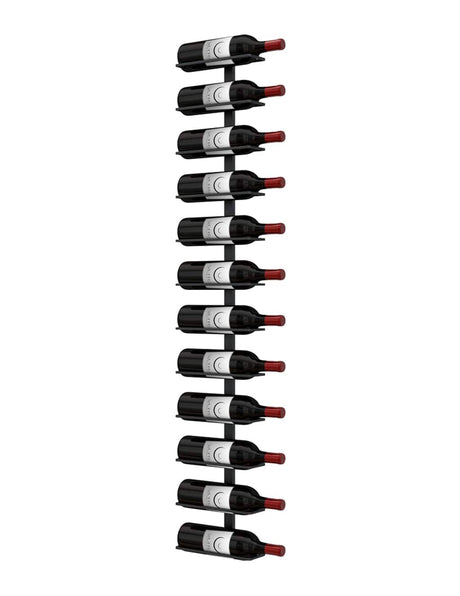 Ultra Wine Racks Max Reveal Label-Out Wall Rails Metal Wine Rack (1–4 ft)