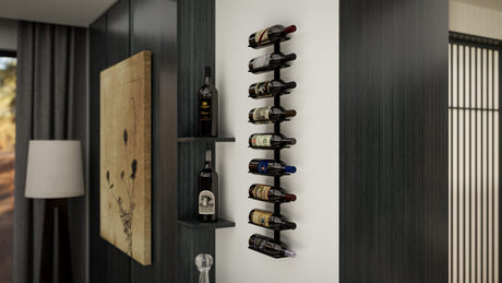 Ultra Wine Racks Max Reveal Label-Out Wall Rails Metal Wine Rack (1–4 ft)
