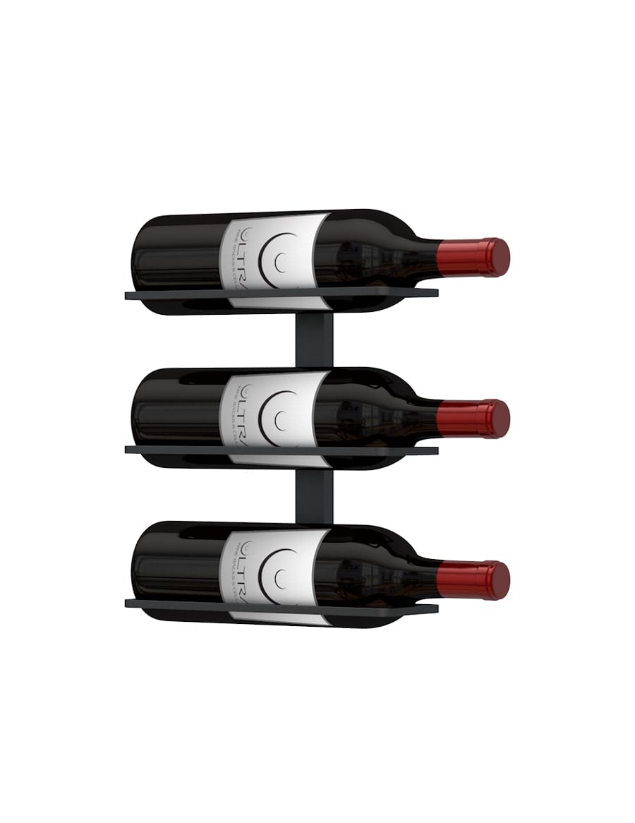 Ultra Wine Racks Max Reveal Label-Out Wall Rails Metal Wine Rack (1–4 ft)
