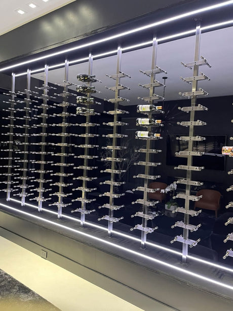 VintageView 80 bottles Double Depth Floating Wine Rack VP-FCP-KIT-22