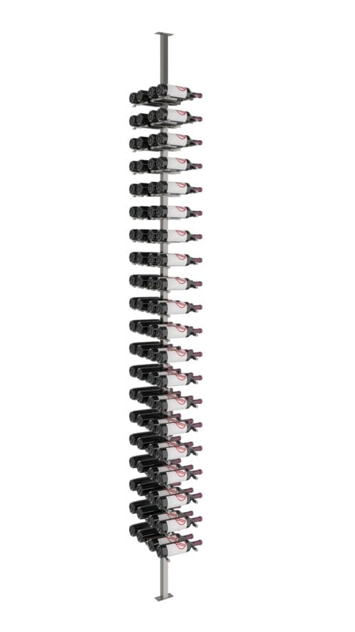 VintageView 80 bottles Double Depth Floating Wine Rack VP-FCP-KIT-22