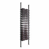 VintageView Evolution 108 Bottles Low Profile Ultra Slim Floor-to-Ceiling Wine Rack LP-FCP-KIT-2C-3-K