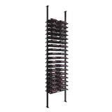 VintageView Evolution 108 Bottles Low Profile Ultra Slim Floor-to-Ceiling Wine Rack LP-FCP-KIT-2C-3-K