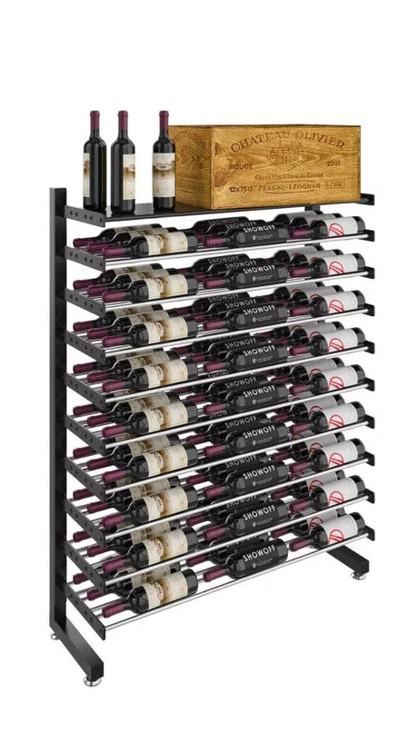 VintageView Evolution 81 Bottles 54 1.5L Freestanding Metal Wine Rack WW-IDR4-H-SH-K