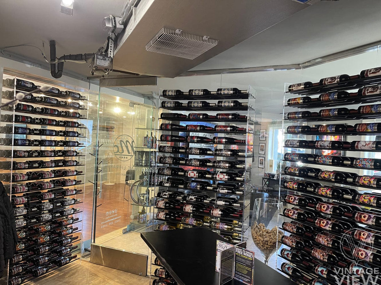 VintageView Evolution Freestanding Metal and Acrylic Wine Rack Tower 92 3C 648 Bottles/3 Extensions WT-92-B3X