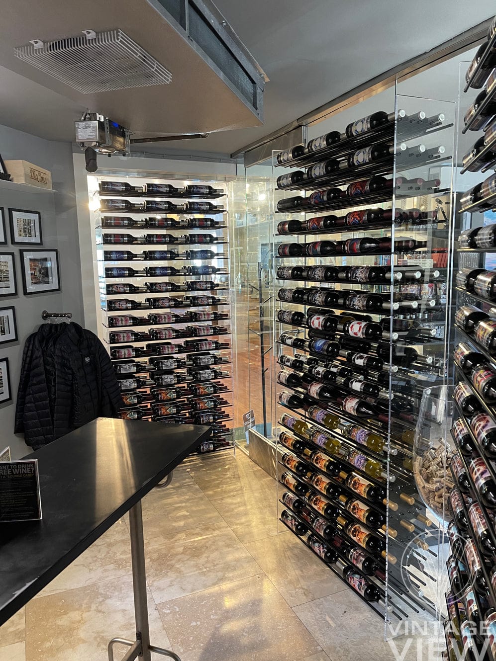 VintageView Evolution Freestanding Metal and Acrylic Wine Rack Tower 92 3C 648 Bottles/3 Extensions WT-92-B3X