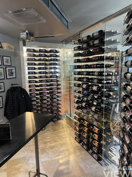 VintageView Evolution Freestanding Metal and Acrylic Wine Rack Tower 92 3C 648 Bottles/3 Extensions WT-92-B3X