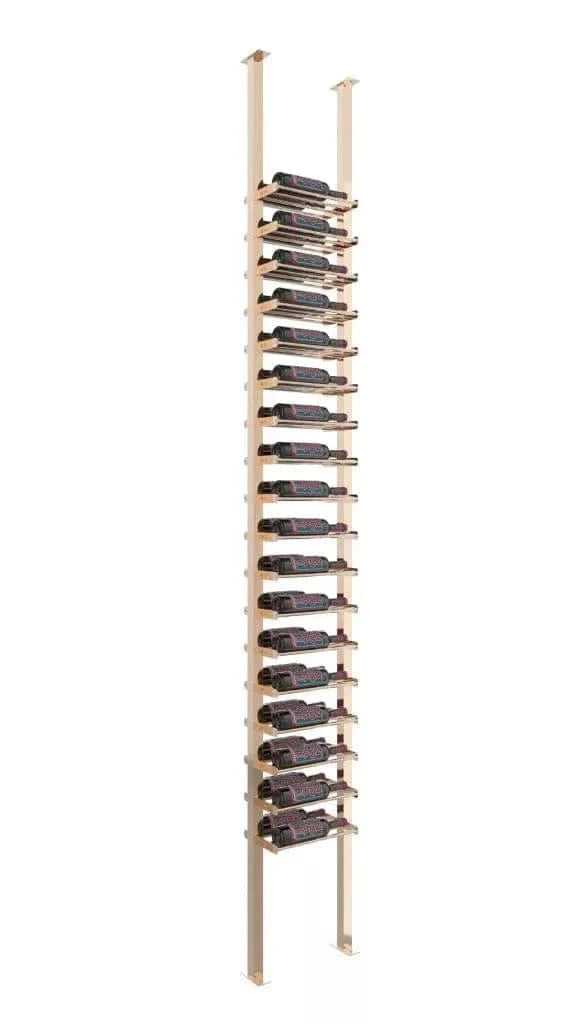 VintageView Evolution Low Profile Ultra Slim 36 Bottles Floor-to-Ceiling Wine Rack 10 1C LP-FCP-KIT-1C-2-K