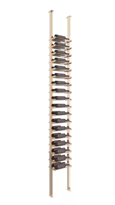 VintageView Evolution Low Profile Ultra Slim 36 Bottles Floor-to-Ceiling Wine Rack 10 1C LP-FCP-KIT-1C-2-K