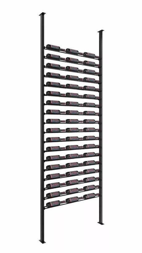 VintageView Single Depth Evolution Low Profile Ultra Slim Floor-to-Ceiling Wine Rack 10 3C 54 bottles LP-FCP-KIT-1-K