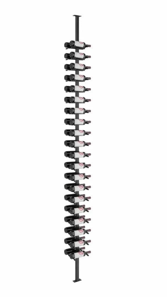 VintageView Vino Pins 40 Bottles Single,Single Floor-to-Ceiling Wine Rack System VP-FCP-KIT-11