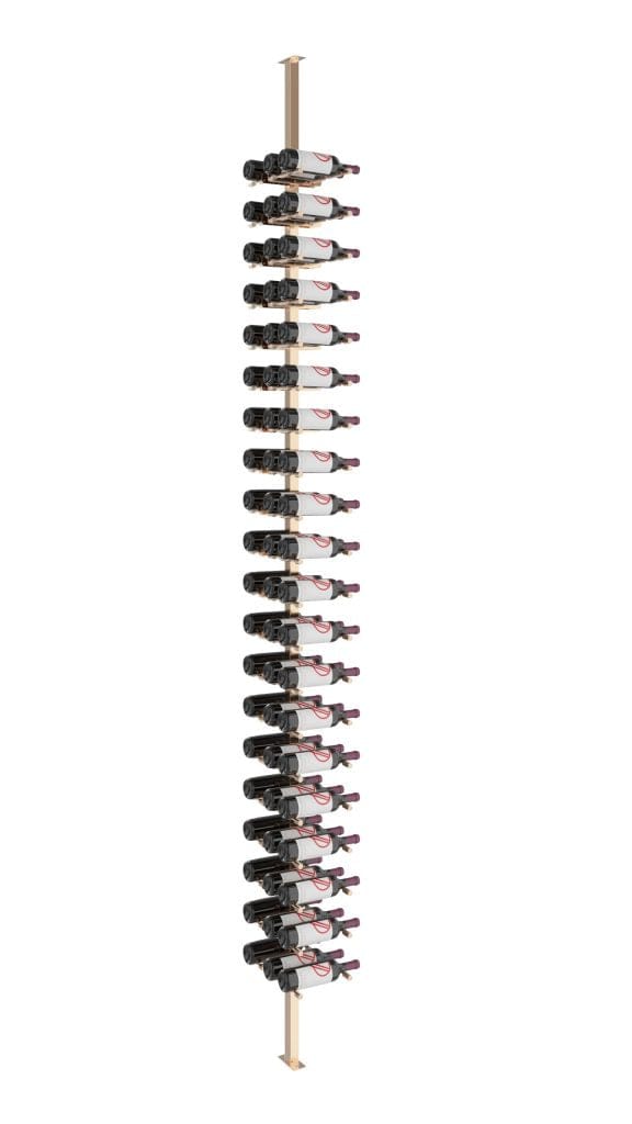 VintageView Vino Pins 60 Bottles Single,Double Floor-to-Ceiling Wine Rack System VP-FCP-KIT-12