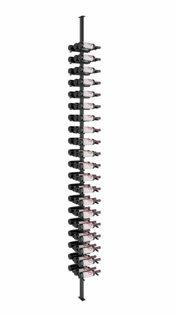 VintageView Vino Pins 60 Bottles Single,Double Floor-to-Ceiling Wine Rack System VP-FCP-KIT-12