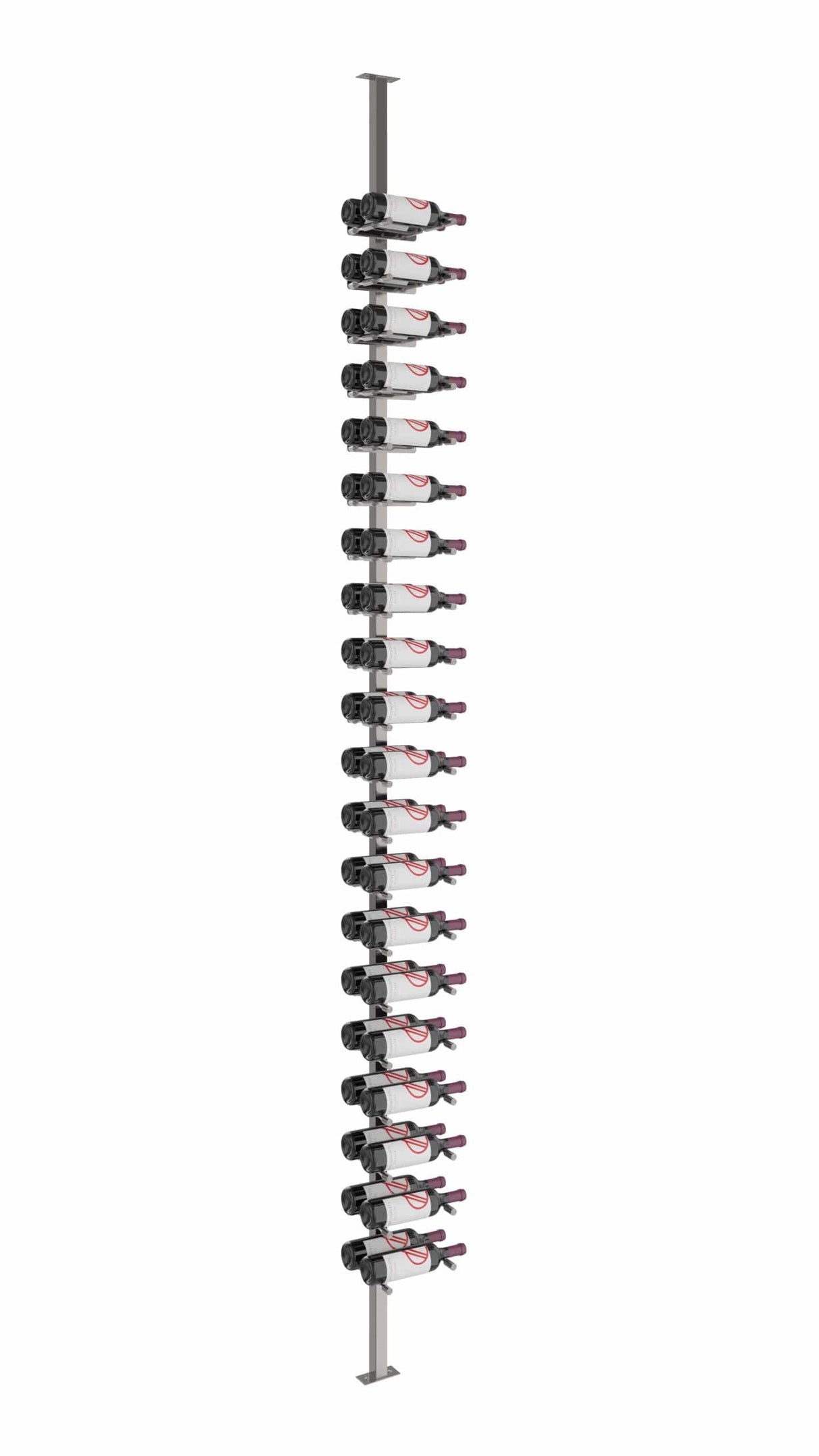 VintageView Vino Series Pins 40 bottles Floating Wine Rack Frame Kit,Single Sided Floor-to-Ceiling VP-FCP-KIT-2