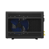Outdoor condensing unit of the ceiling-mount split system, fan behind a mesh guard
