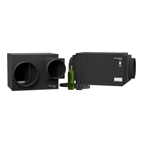 WhisperKOOL Ducted Platinum Split 4000 OMEGA 110V: ducted evaporator, Omega condenser, controller and bottle probe