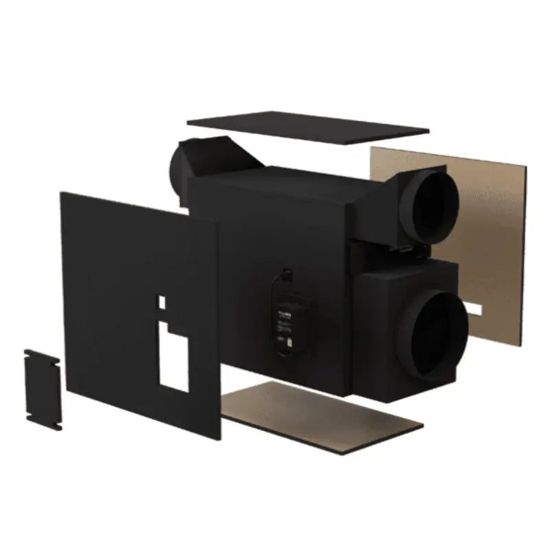 Exploded view of the insulation kit around an Extreme ducted unit