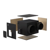 Exploded view of the insulation kit around a ducted Platinum Split unit