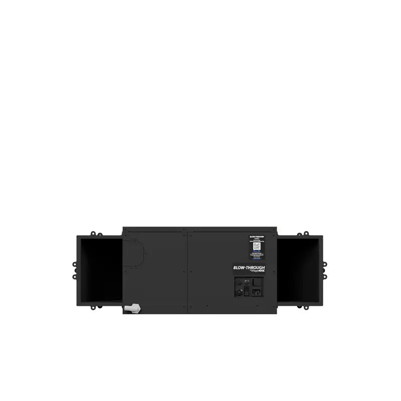 Mini Blow-Through evaporator head-on with square open plenums on both ends